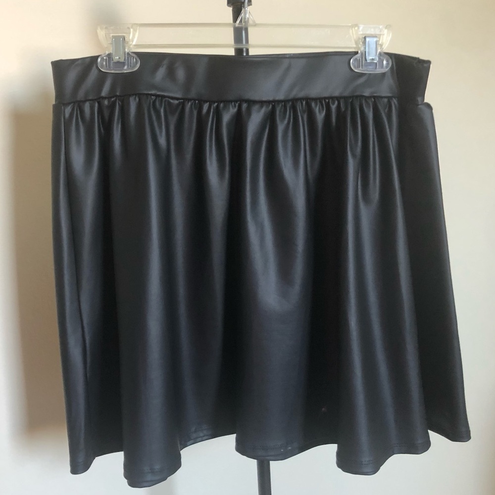 Leather Skater Skirt